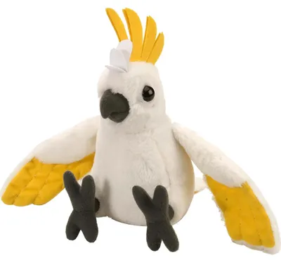 Imagen del producto de Cacatúa blanca "Paraguas" – Juguete Plus, 20 cm