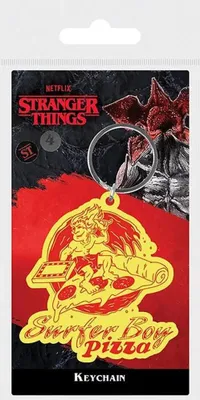 Image de Porte-clés en caoutchouc Stranger Things 4 Pizza boy