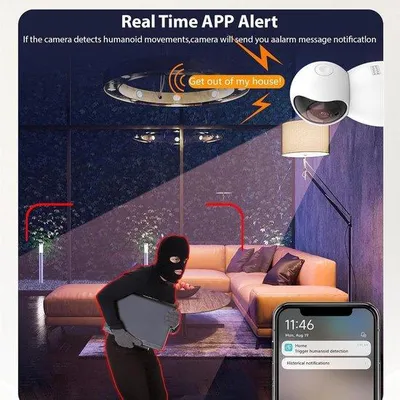 Productafbeelding van Beveiligingscamera 3MP - WiFi binnen - Nachtzicht - Slimme bewaking met app en detectie