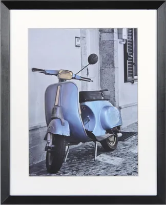 Image de Henzo cadre en bois Umbria noir 24x30 cm avec passe-partout 18x24 cm