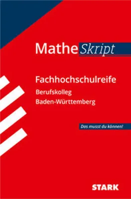 Produktbild von STARK MatheSkript Berufskolleg - BaWü. Baden-Württemberg