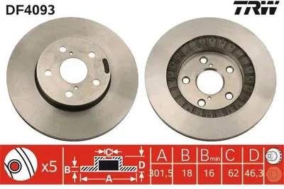 Produktbild von TRW Bremsscheiben (2 Stück) Vorderachse DF4093