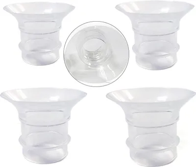 Produktbild von 4-teiliges Set Milchflaschentrichter-Silikonadapter für Milchpumpe 17/19/21/24mm BPA-frei