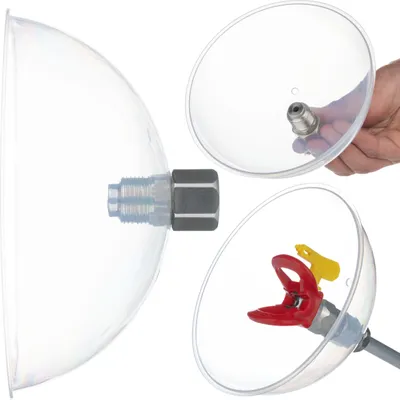 Immagine prodotto di Rosfix Paint Splash Guard – Protezione Antispruzzo per Spruzzatori di Vernice | Compatibile con Pistole e Prolunghe da 7/8" | Per GRACO, Wagner