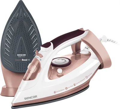 Produktbild von SENCOR SSI 3520RS Napařovací žehlička, 3100 W, parní systém se sílou páry 35 g/min,keramická žehlící plocha, nádržka na vodu objem 280 ml, Anti-Calc,Drip-Stop, parní ráz 170 g/min.
