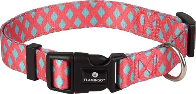 Produktbild von Flamingo Halsband Sue rosa/grün, Maße: 40-55 cm / 20 mm