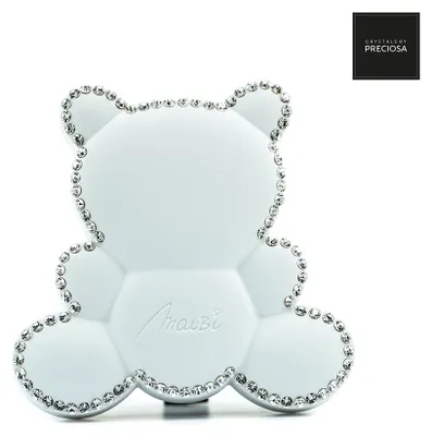 Produktbild von Autoduft Pure Love Teddybären mit tschechischen Kristallen, Duft Lime & Red Fruits, nachfüllbar
