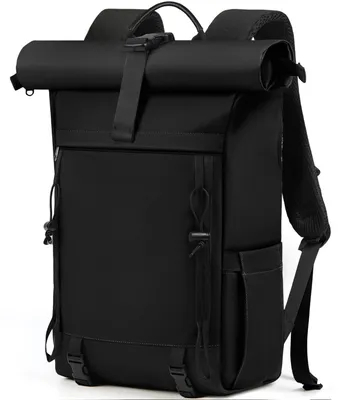 Produktbild von Rolltop Rucksack für Damen mit Laptopfach, Wasserdicht