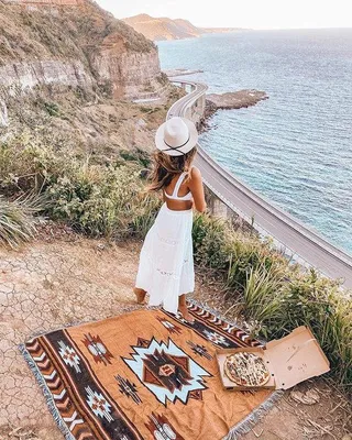 Obrázok produktu pre Unyqoos® pikniková deka a dekoračná deka – vzor Navajo/Aztec v bohémskom štýle, tkaná technológiou Jacquard, vhodná na kemping, na pohovku a do postele, 50 x 60 palcov