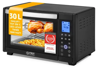 Minibackofen 30L 1600W digital, Timer, 3 Einschubhöhen