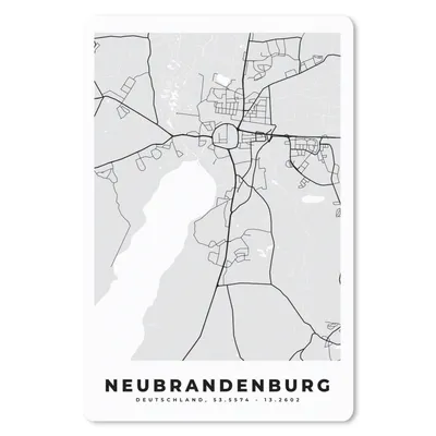 Produktbild von MuchoWow® Mauspad Mousepad Karte - Deutschland - Neubrandenburg - Stadtplan 40x60 cm - Mousepads - Maus Mat - Pad - Mausunterlage - Schreibtisch Accesoire