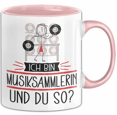 Produktbild von Musiksammlerin Tasse Geschenk Ich Bin Musiksammlerin Und Du So Geschenkidee Lustiger Spruch Becher (Rosa)