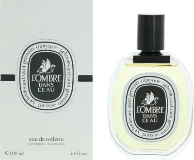 A product shot of a perfume bottle and its box.