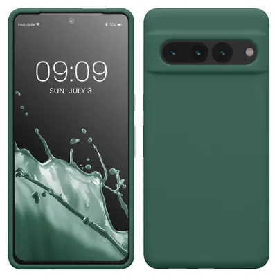 Produktbild von kwmobile Handyhülle für Google Pixel 7 Pro Hülle, für Pixel 7 Pro Case - Hülle Silikon - kabelloses Laden - Tannengrün