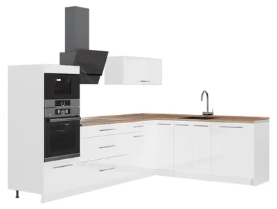 Immagine prodotto di Cucina angolare completa Vicco Fame-Line Bianco lucido/Bianco 287 x 207 cm, PL Rovere, Model 63546