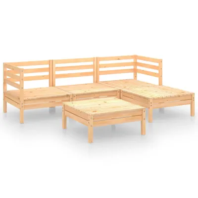 Immagine prodotto di set da giardino in pino massiccio da 5 pezzi