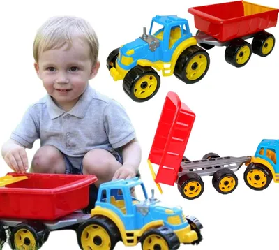 Obrázek produktu pro TechnoK 3442 Traktor s přívěsem, velikost 54 x 17,5 x 16 cm, vícebarevný
