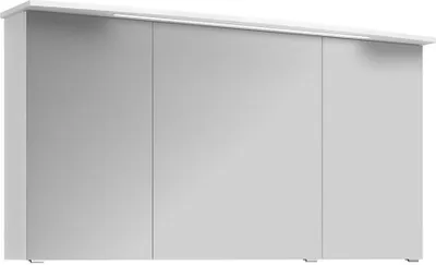 Produktbild von Badezimmer Spiegelschrank FES-4010-66 mit Korpus in weiß glänzend inkl. LED - B/H/T: 142/72/27cm
