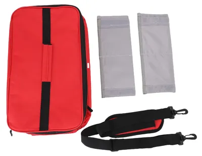 Productafbeelding van EHBO-kit, dubbelwandige medicijnentas, nylon, groot, voor noodgevallen, geschikt voor thuis en buitenshuis, rood