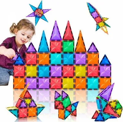 Produktbild von Magnetische Tegelset für Kinder - 32 Stücke/Magnetisches Spielzeug
