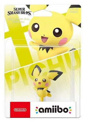 Produktbild von Nintendo Pichu, Sammlerfigur, Schwarz, Gelb, Anime & Manga, Erwachsene & Kinder, Super Smash Bros, Junge/Mädchen