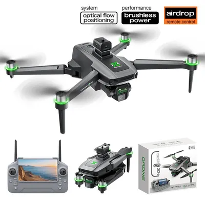 Produktbild von Zimilo Faltbare Drohne mit Abwurf-Funktion, 480P WiFi FPV, Fernbedienung mit Display, Hindernisvermeidung, Optical Flow, 2,4G, 6 Kanal, mit 2 akkus