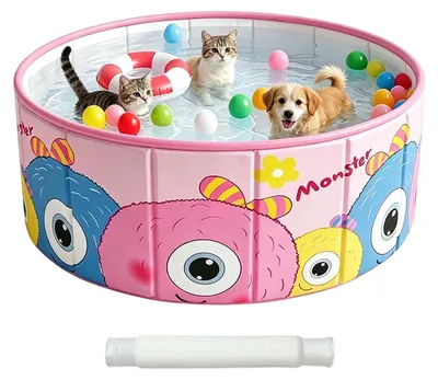 Image de Piscine gonflable avec fond antidérapant - Idéale pour les enfants et les chiens