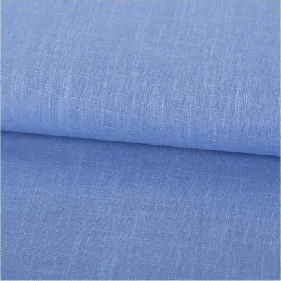 Produktbild von Leinenstoff Meterware mit Baumwolle vorgewaschen lavender blue 1,40m