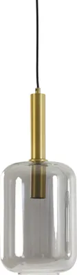 Image de Light & Living - suspension - Lekar - bronze - verre - lampe en verre coloré - E27 - 2946084