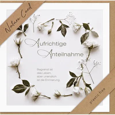 Produktbild von bsb 692002-2 Trauerkarte - Natur Card, inkl. Umschlag