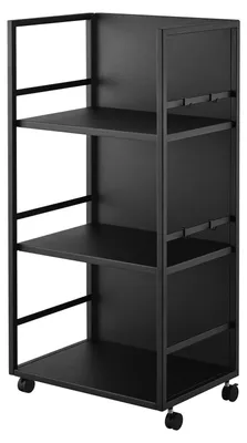 Image de Yamazaki Chariot de rangement avec roulettes 42x85x32 cm "Tower" noir