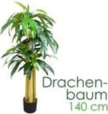 Produktbild von Drachenbaum Künstlich Kunstbaum Kunstpflanze Kunstbaum Künstliche Pflanze Künstlicher Baum Deko Innendekoration 140 cm Decovego
