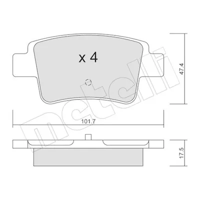 Produktbild von METELLI Bremsbeläge Satz Hinten Bremsklötze für OPEL Corsa D Schrägheck (S07) 22-0705-0