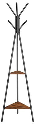 Produktbild von VASAGLE Garderobenständer in Baumform, Industrie-Design, mit 2 Ablagen