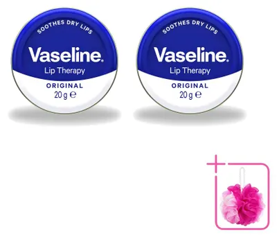 Productafbeelding van 2 x Vaseline Original Lippenbalsem, 20 g - Voordeelverpakking - 2 stuks
