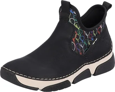 Produktbild von Rieker Damen Stiefelette trendy Boot sportliche Sohle 45957, Größe:41 EU, Farbe:Schwarz