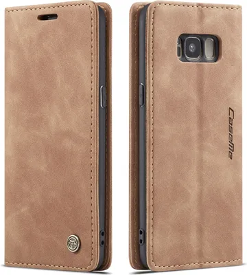 Image de Galaxy S8 Case, RetroPolyuréthaneLeather Case, Card Pockets, Magnetic Closure, Case with Stand Function for Samsung Galaxy S8 Brown