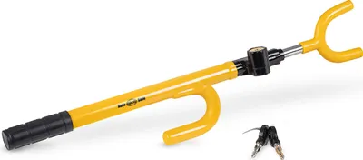 Produktbild von alca® Auto Lenkradsperre Lenkradkralle I Durchmesser Lenkrad von 18-38 cm nutzbar I Lenkradschloss Diebstahlsicherung Wegfahrsperre 3 Sicherheitsschlüssel