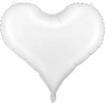Produktbild von Herz Folienballon  Weiß 75 x 64,5cm