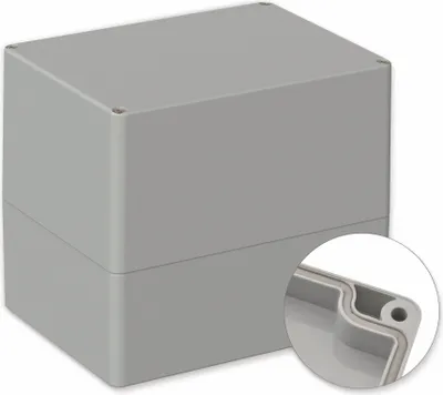 Produktbild von POLLIN, Polycarbonat Gehäuse, 160 x 120 x 140 mm, IP66, Lichtgrau