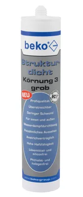 Produktbild von beko Strukturdicht Acryl, weiß, Körnung 3 - grob, 310 ml