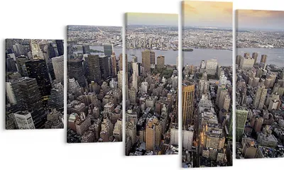Produktbild von Bild auf Leinwand - Leinwandbild - Amerika wohnung architektur stadt - 100x60cm - Wand Bild - Wanddeko - Leinwanddruck - Bilder - Kunstdruck - Leinwand bilder - Wandkunst - EG100x60-2589