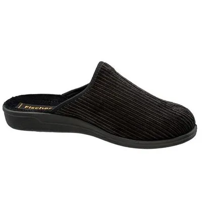 Produktbild von Fischer Herren Hausschuh Cord Pantoffel 204230, Größe:47 EU, Farbe:Braun