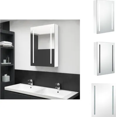 Produktbild von vidaXL LED-Spiegelschrank fürs Bad Glänzend Weiß 50x13x70 cm -  Badezimmerwaschtische