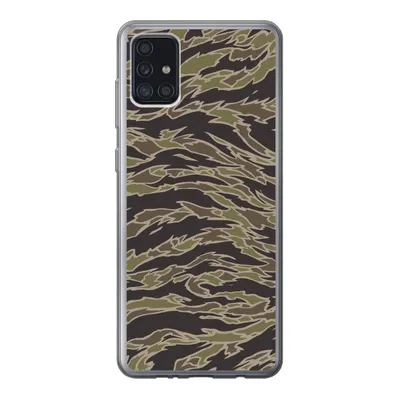 Produktbild von MuchoWow® Handyhülle Schutzhülle Hülle für Samsung Galaxy A52 5G Camouflage-Muster mit Streifen Silikon Softcase Handy Hülle - Umschlag