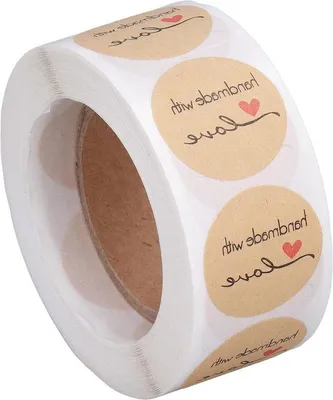 Produktbild von Kraftpapier Sticker Rund Etiketten Briefpapier Verpackung