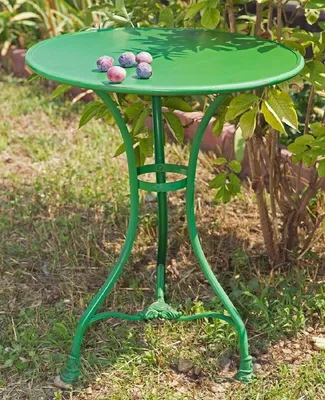 Produktbild von Casa Padrino Jugendstil Gartentisch Antik Grün Ø 60 x H. 70 cm - Handgefertigter Schmiedeeisen Tisch - Nostalgische Schmiedeeisen Garten & Terrassen Möbel
