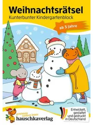 Produktbild von Weihnachtsrätsel - Kunterbunter Kindergartenblock ab 3 Jahre
