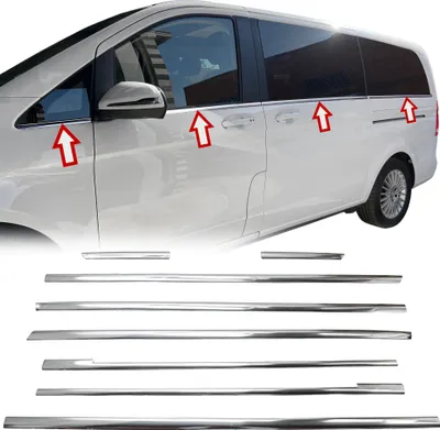 Image de Inox Fenêtres Offrent Chrome pour VW Touran 1T1 1T2 2003-2010 8TLG Kit