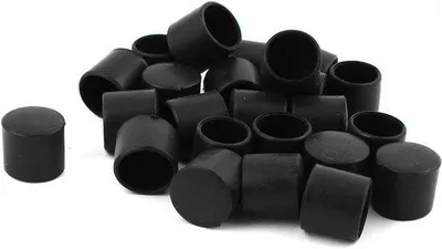 Obrázek produktu pro Okrouhlé chrániče nohou stolu, 12 mm, guma, sada 24 kusů